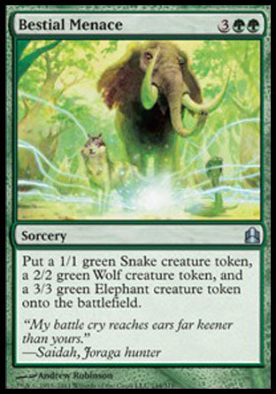 Bestial Menace (Commander) Light Play