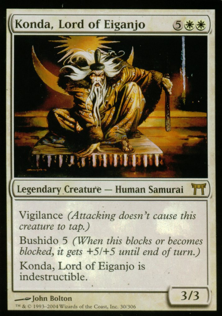 Konda, Lord of Eiganjo (Champions of Kamigawa) Damaged / Poor