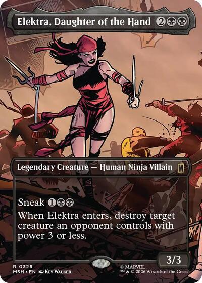 Elektra, Daughter of the Hand (Borderless) (Marvel Super Heroes) Near Mint Foil