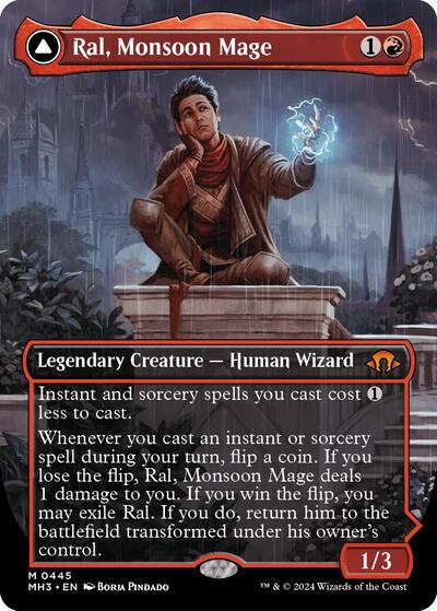 Ral, Monsoon Mage (Borderless) (Modern Horizons 3) Medium Play