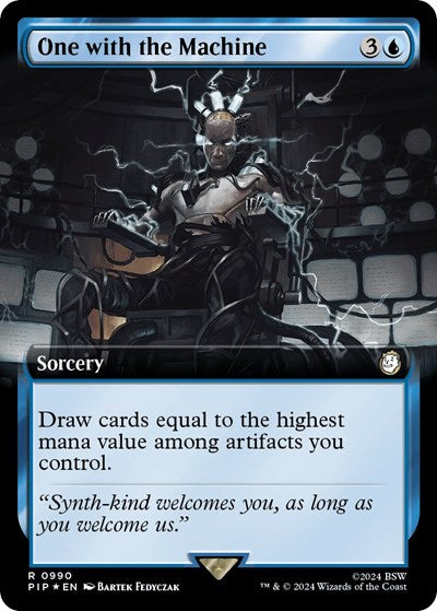 One with the Machine (Extended Art) (Surge Foil) (Universes Beyond: Fallout) Light Play Foil