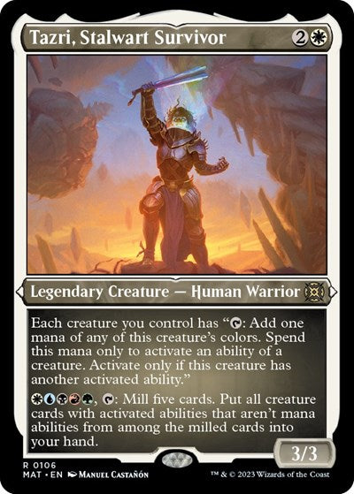 Tazri, Stalwart Survivor (Foil Etched) (March of the Machine: The Aftermath) Near Mint Foil