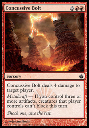 Concussive Bolt (Mirrodin Besieged) Light Play Foil