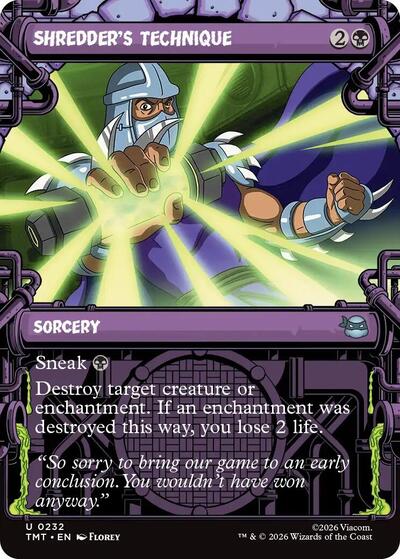 Shredder's Technique (Showcase) (Teenage Mutant Ninja Turtles) Medium Play Foil