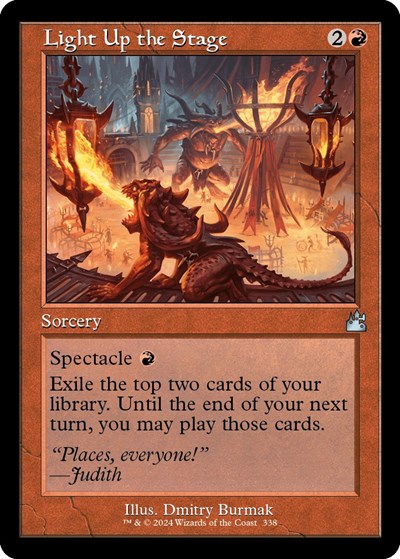 Light Up the Stage (Retro Frame) (Ravnica Remastered) Light Play Foil