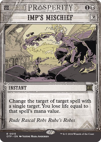 Imp's Mischief (Outlaws of Thunder Junction: Breaking News) Light Play Foil