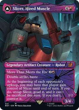 Slicer, Hired Muscle (Shattered Glass) (Universes Beyond: Transformers) Near Mint Foil