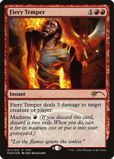 Fiery Temper (Promos: FNM) Light Play Foil