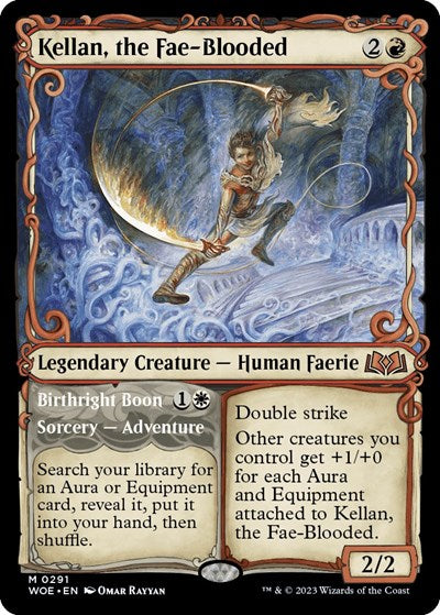 Kellan, the Fae-Blooded (Showcase) (Wilds of Eldraine) Light Play Foil