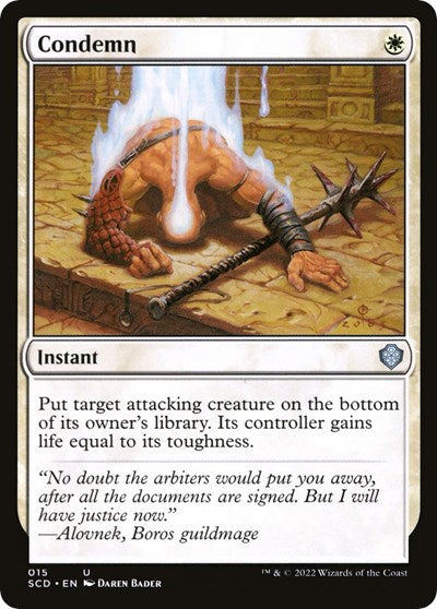Condemn (Commander 2022 Starter Decks) Medium Play