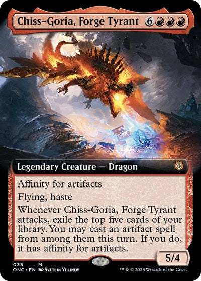 Chiss-Goria, Forge Tyrant (Extended Art) (Commander: Phyrexia: All Will Be One) Medium Play
