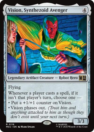 Vision, Synthezoid Avenger (Surge Foil) (Commander: Marvel Super Heroes) Near Mint Foil