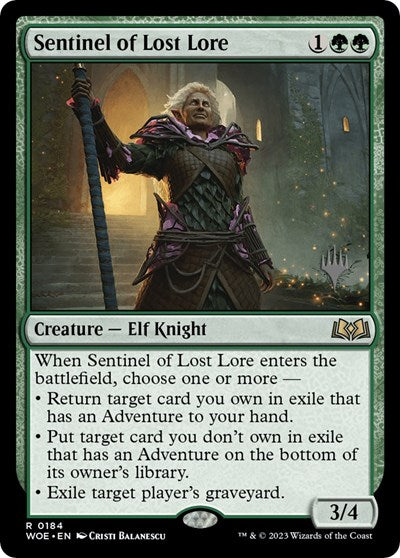 Sentinel of Lost Lore (Promo Pack: Wilds of Eldraine) Near Mint Foil