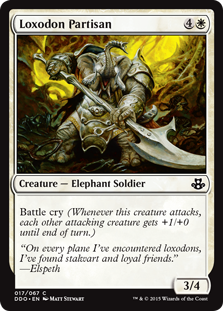 Loxodon Partisan (Duel Decks: Kiora vs Elspeth) Medium Play