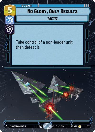 No Glory, Only Results (Hyperspace Foil) (Jump to Lightspeed) Near Mint Foil