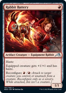 Rabbit Battery (Kamigawa: Neon Dynasty) Medium Play Foil