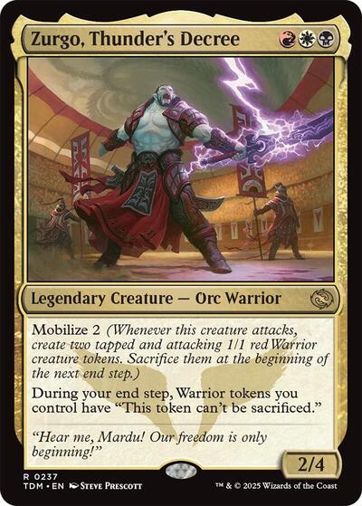 Zurgo, Thunder's Decree (Tarkir: Dragonstorm) Near Mint Foil