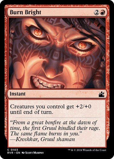 Burn Bright (Ravnica Remastered) Light Play Foil