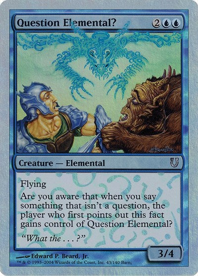 Question Elemental? (Alternate Foil) (Unhinged) Light Play Foil