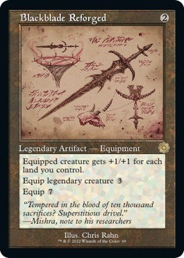 Blackblade Reforged (Schematic) (The Brothers' War: Retro Frame Artifacts) Medium Play Foil
