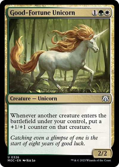 Good-Fortune Unicorn (Commander: March of the Machine) Near Mint