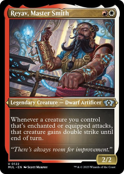 Reyav, Master Smith (Foil Etched) (March of the Machine: Multiverse Legends) Light Play Foil