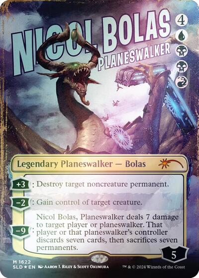 Nicol Bolas, Planeswalker (Rainbow Foil) (Secret Lair) Light Play Foil