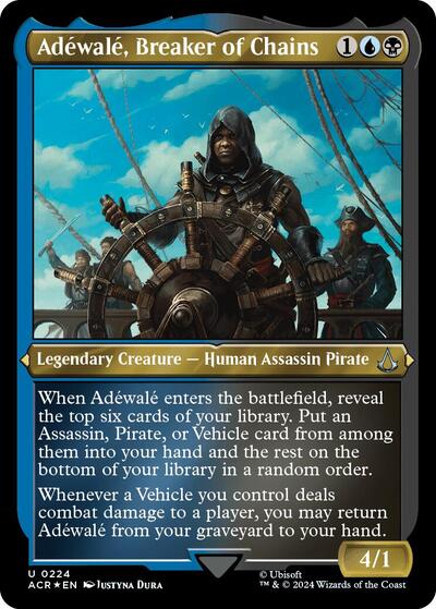 Adewale, Breaker of Chains (Foil Etched) (Universes Beyond: Assassin's Creed) Light Play Foil