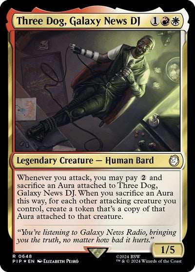 Three Dog, Galaxy News DJ (Surge Foil) (Universes Beyond: Fallout) Near Mint Foil