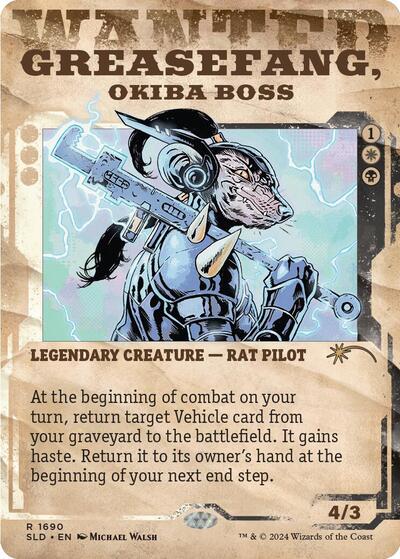 Greasefang, Okiba Boss (Secret Lair) Light Play Foil