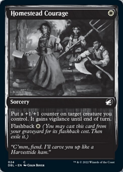 Homestead Courage (Innistrad: Double Feature) Light Play