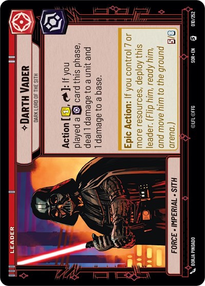 Darth Vader Dark Lord of the Sith (Spark of Rebellion) Near Mint