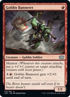 Goblin Banneret (Double Masters 2022) Light Play Foil