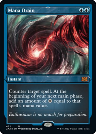 Mana Drain (Foil Etched) (Double Masters 2022) Light Play Foil