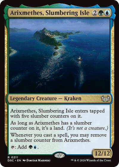 Arixmethes, Slumbering Isle (Commander: Duskmourn: House of Horror) Near Mint