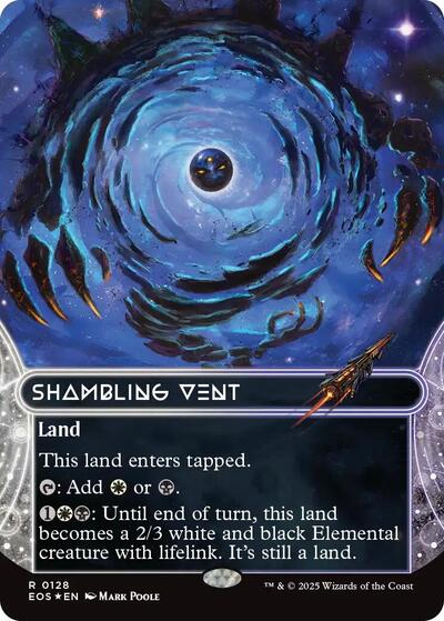 Raging Ravine (0125) (Borderless) (Galaxy Foil) (Stellar Sights) Light Play Foil