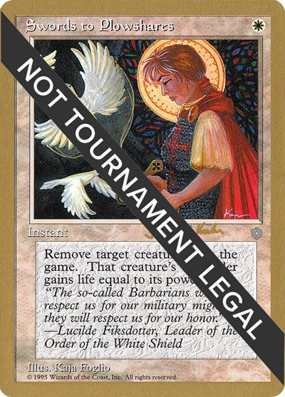 Swords to Plowshares - 1997 Janosch Kuhn (ICE) (World Championship Decks) Light Play