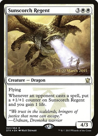 Sunscorch Regent (Promos: Prerelease Cards) Near Mint Foil