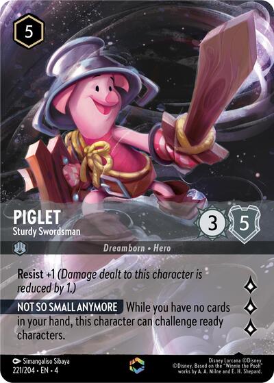 Piglet - Sturdy Swordsman (Enchanted) (Ursula's Return) Near Mint Holofoil