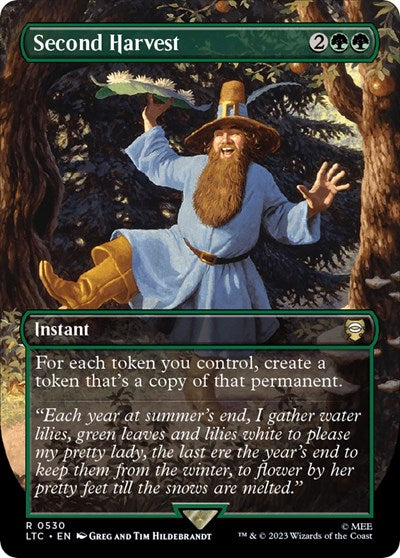 Second Harvest (Borderless) (Commander: The Lord of the Rings: Tales of Middle-earth) Near Mint Foil
