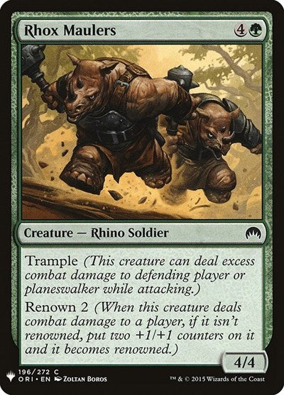 Rhox Maulers|1|0|0.00