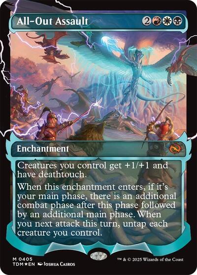All-Out Assault (Showcase) (Tarkir: Dragonstorm) Light Play Foil