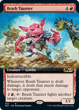 Brash Taunter (Extended Art) (Magic 2021 Core Set) Near Mint Foil