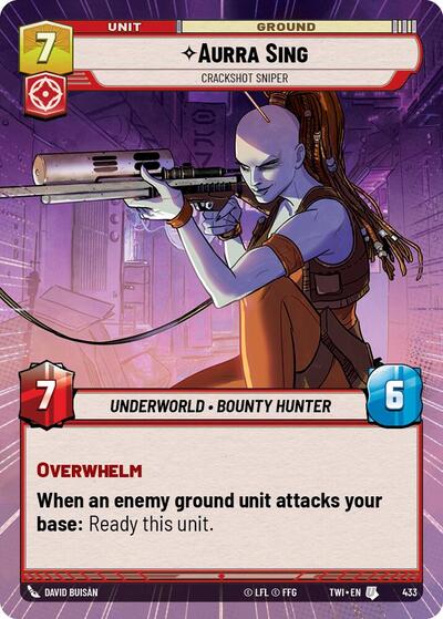 Aurra Sing Crackshot Sniper (Hyperspace) (Twilight of the Republic) Near Mint Foil