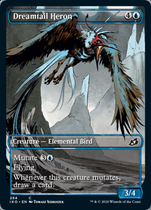 Showcase Dreamtail Heron (Ikoria: Lair of Behemoths) Light Play Foil