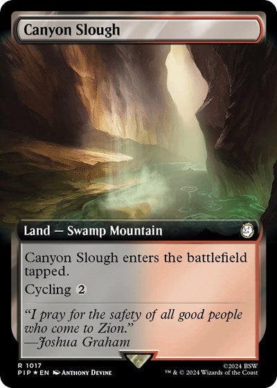 Canyon Slough (Extended Art) (Surge Foil) (Universes Beyond: Fallout) Near Mint Foil