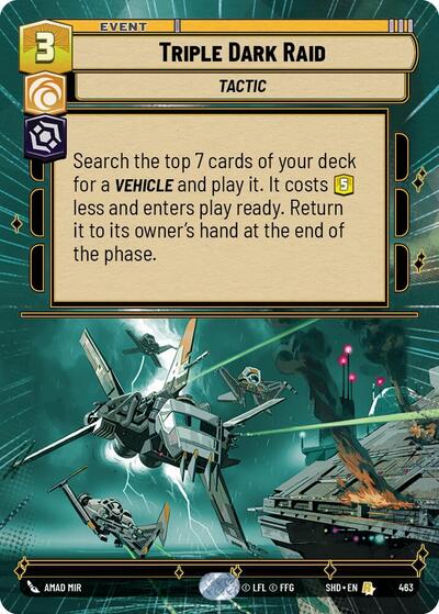 Triple Dark Raid (Hyperspace) (Shadows of the Galaxy) Near Mint Foil