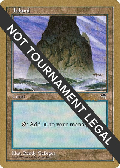 Island (Spire) - 1998 Randy Buehler (TMP) (World Championship Decks) Medium Play