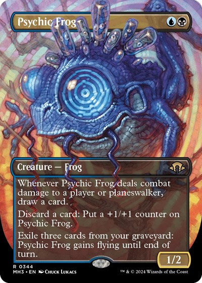Psychic Frog (Borderless) (Modern Horizons 3) Medium Play