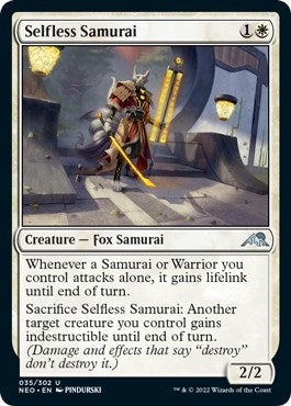 Selfless Samurai (Kamigawa: Neon Dynasty) Medium Play